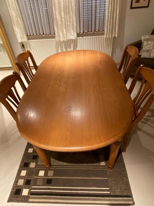 eetkamertafel incl. 4 stoelen, Huis en Inrichting, Tafels | Eettafels, Gebruikt, 50 tot 100 cm, 150 tot 200 cm, Vier personen