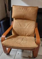 Ikea leren beige Poang Stoel, Huis en Inrichting, Ophalen, Minder dan 50 cm, Gebruikt, Minder dan 75 cm