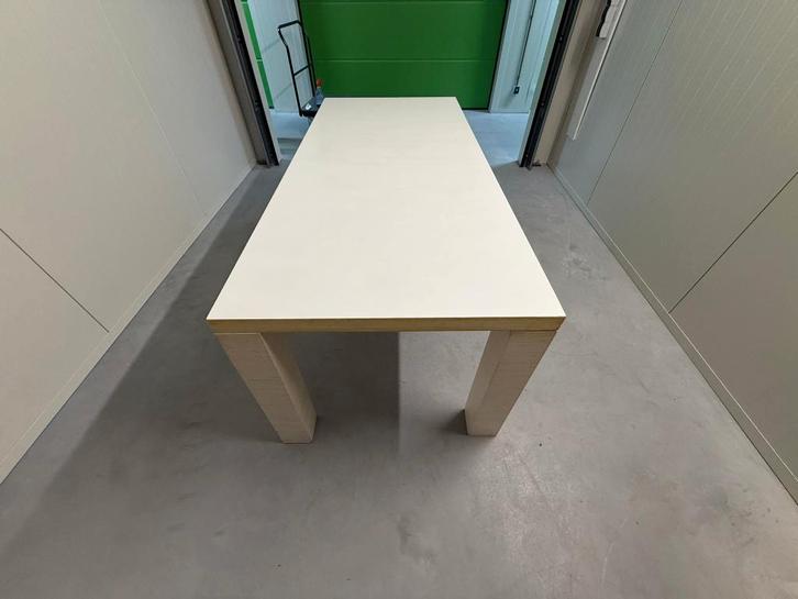 Grote witte tafel 200x90 cm strak design, Huis en Inrichting, Tafels | Eettafels, Zo goed als nieuw, 50 tot 100 cm, 200 cm of meer