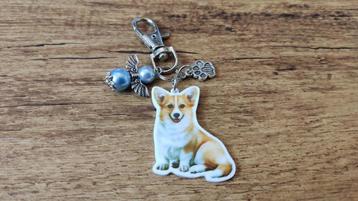 Sleutelhanger Corgi pembroke met beschermengeltje beschikbaar voor biedingen