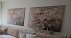 Canvas blossom beige, Antiek en Kunst, Kunst | Schilderijen | Abstract, Ophalen of Verzenden