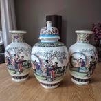 Chinese vaas Geisha's porselein met deksel - set van 3, Ophalen