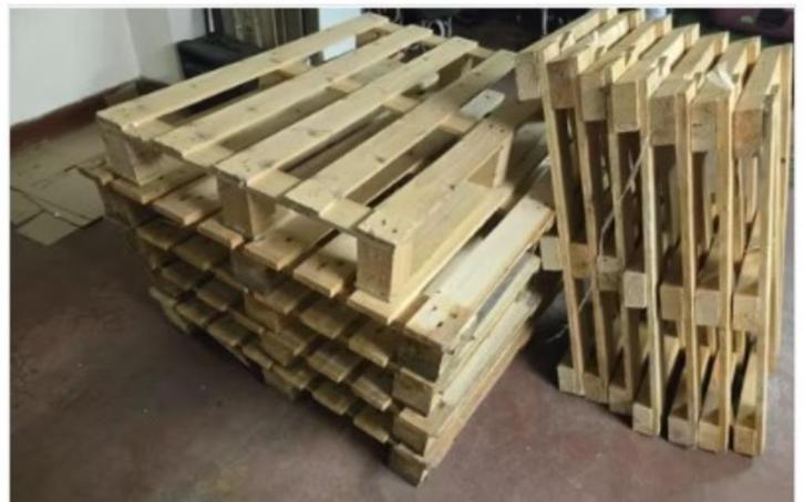 Nog een 7-tal nette houten pallets, Doe-het-zelf en Verbouw, Hout en Planken, Gebruikt, Pallet, Minder dan 200 cm, Ophalen