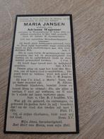 Bidprentje Maria Jansen Echtgenote van Adrianus Wagenaar, Bidprentje, Ophalen of Verzenden