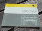 Instructieboek Opel Ascona C benzine, diesel 1987, mooi!, Ophalen of Verzenden