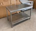Horeca rvs werktafel tafel werkbank 130 cm, Ophalen of Verzenden