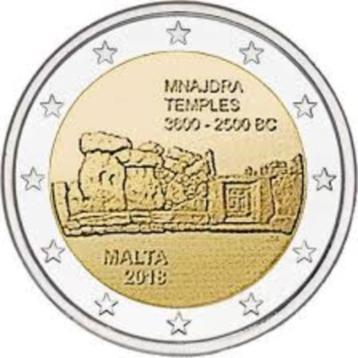 2 euro Malta 2018 UNC - Mnajdra Tempels beschikbaar voor biedingen