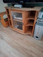 Houten TV Kast met Glazen Deur, Huis en Inrichting, Gebruikt, 100 tot 150 cm, Glas, Ophalen of Verzenden