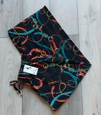 BROEK zwart meerkleurig print M38 L30🙂, Maat 38/40 (M), I🩷HOLALA, Zwart, Nieuw