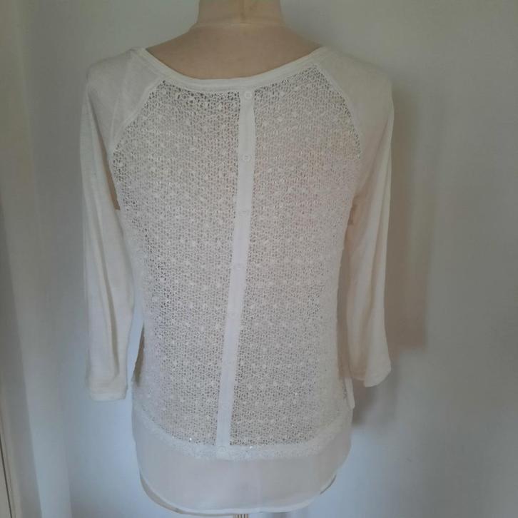 Only t- shirt beige met "open" rug maat M, Kleding | Heren, T-shirts, Zo goed als nieuw, Maat 46 (S) of kleiner, Beige, Ophalen of Verzenden