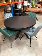 Complete eetkamerset 4 persoons 90 cm diameter, Ophalen of Verzenden