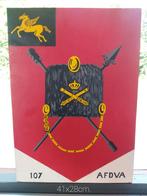 Mooi handgemaakt bord  107e Afdeling Veldartillerie 41x28cm., Verzamelen, Militaria | Algemeen, Nederland, Ophalen of Verzenden