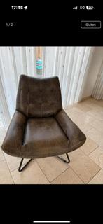 Leren Fauteuil - Set van 2, Ophalen, Gebruikt, Minder dan 75 cm, Leer