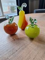 Fruit van massief glas set van 3, Huis en Inrichting, Woonaccessoires | Vazen, Ophalen, Overige kleuren, Minder dan 50 cm, Glas