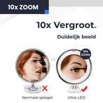 Make Up Spiegel - 10x Vergroting - 360 Graden Verstelbaar, Sieraden, Tassen en Uiterlijk, Uiterlijk | Cosmetica en Make-up, Theodoor Colenbranderhof 9, 3059LC Rotterdam, Nederland