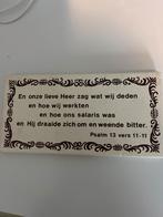 Vintage Tegeltje met spreuk, Ophalen of Verzenden