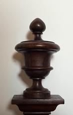 Groot Frans antiek eikenhouten fronton hoofdbord hoofdeinde, Antiek en Kunst, Ophalen of Verzenden