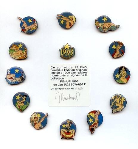 Bosschaert - Complete set van 13 pins - Genummerd/Gesigneerd, Boeken, Stripboeken, Nieuw, Complete serie of reeks, Ophalen of Verzenden