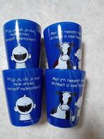 4 BLUE BAND bekers / melk beker / NIEUW 2001 / retro, Huis en Inrichting, Keuken | Servies, Nieuw, Ophalen of Verzenden, Overige stijlen