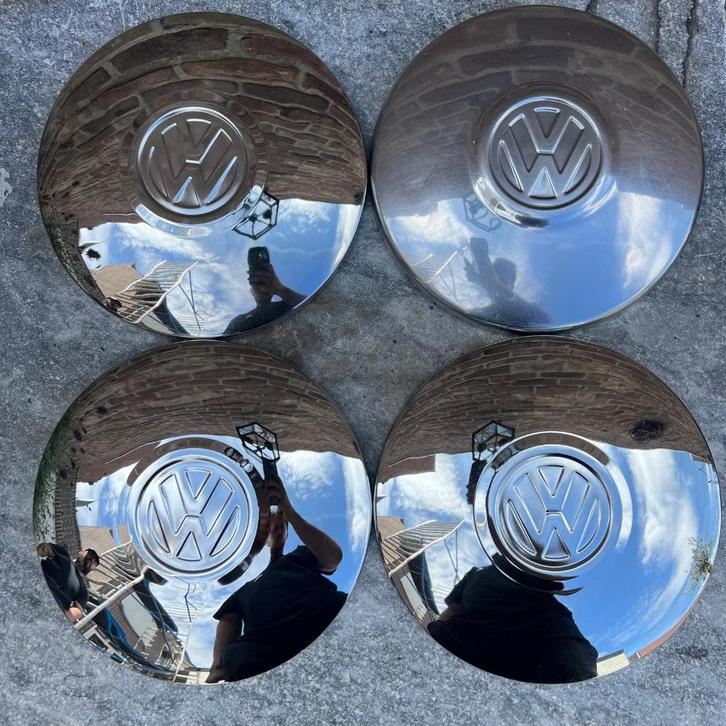VW Chromen Wieldop 4x130 Kever KG T14 68->, Auto diversen, Auto-accessoires, Gebruikt, Ophalen of Verzenden