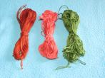 3x dik borduurgaren bruin roze groen, ik denk Coton perlé, Hobby en Vrije tijd, Borduren en Borduurmachines, Ophalen of Verzenden