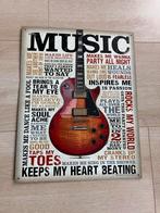 Metalen Wandplaat met Muziek Quote, Ophalen of Verzenden, Zo goed als nieuw