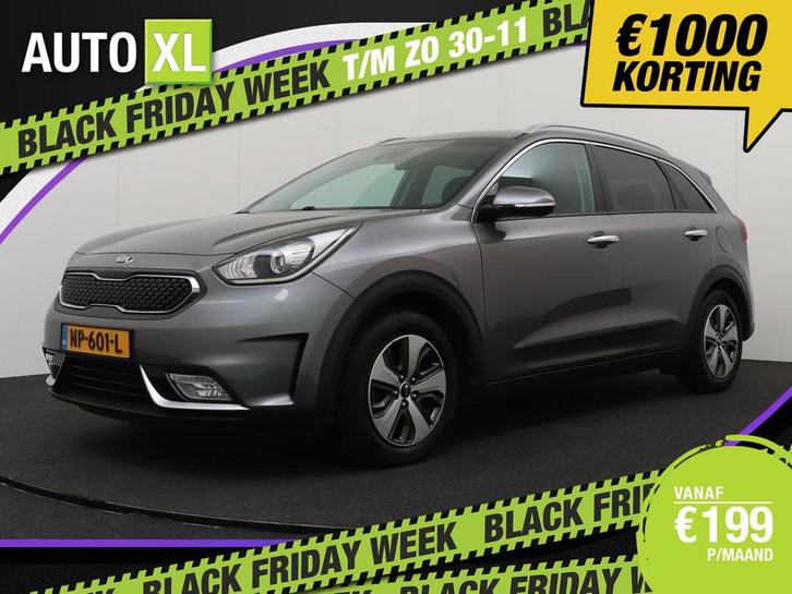 Kia Niro 1.6 GDi Hybrid First Edition Trekhaak Half-Leder Ca, Auto's, Kia, Bedrijf, Te koop, Niro, ABS, Achteruitrijcamera, Airbags