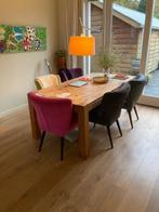 Teakhouten eettafel, Huis en Inrichting, Tafels | Eettafels, Ophalen, Gebruikt, 100 tot 150 cm, Teakhout