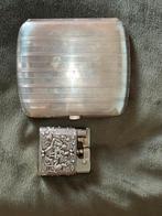 Zilveren Rokersset – Sigarettendoos & Aansteker, Ophalen of Verzenden, Zilver