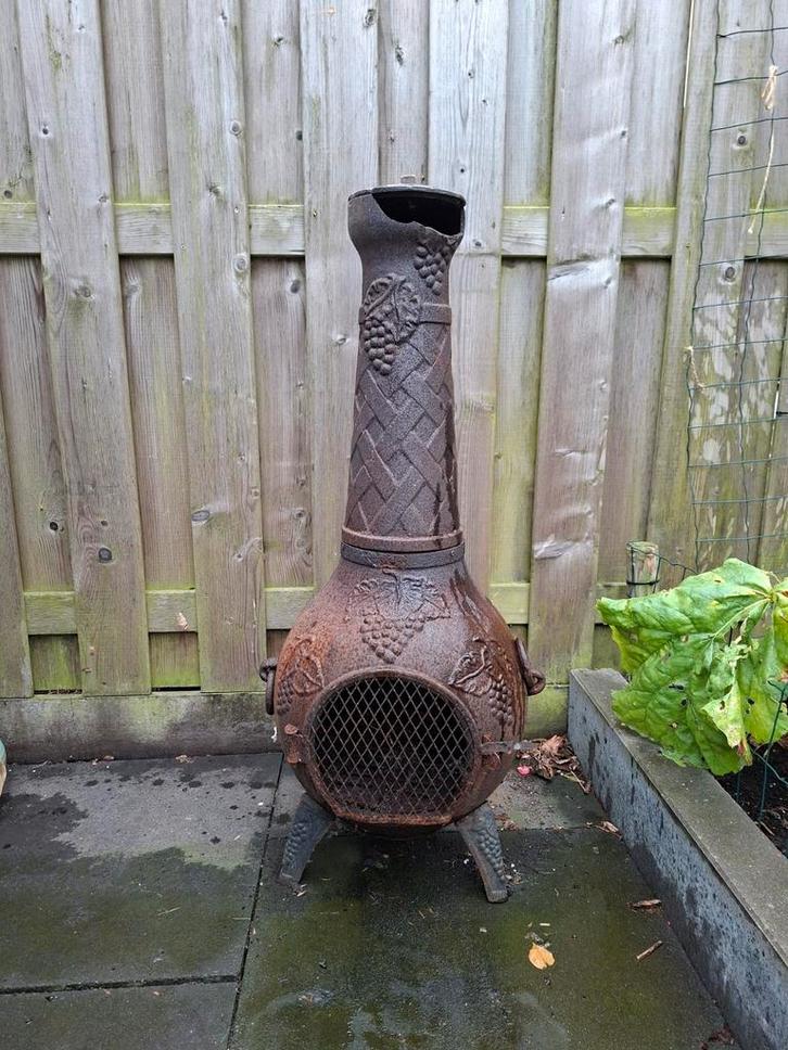Gietijzeren Tuinkachel / Terraskachel, Tuin en Terras, Tuinhaarden, Gebruikt, Ophalen