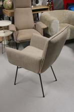 4 x luxe eetkamerstoel Sanne Jess armleuningen stof naturel, Ophalen, Overige kleuren, Zo goed als nieuw, Stof