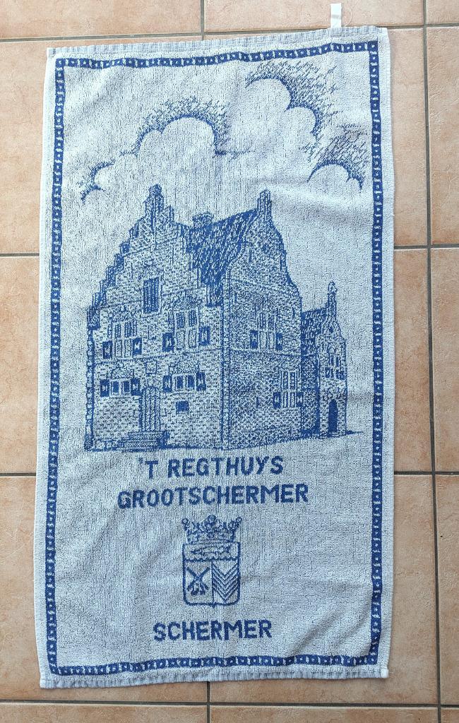 HI - Textiel - Handdoek - Groot Schermer 't Regthuys, Huis en Inrichting, Keuken | Textiel, Zo goed als nieuw, Theedoek of Handdoek