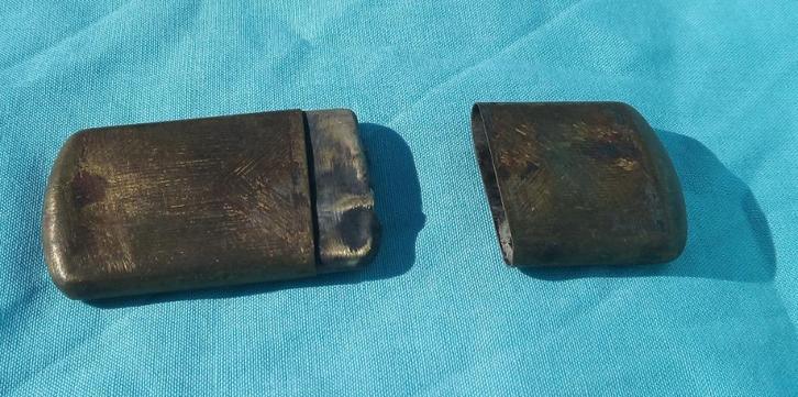 AANSTEKER UIT DE JAREN 1920 ART DECO PATROON KOPER, Verzamelen, Rookartikelen, Aanstekers en Luciferdoosjes, Gebruikt, Aansteker