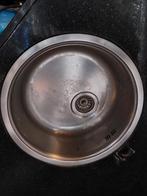 Granieten aanrechtblad met RVS Spoelbak, Ophalen, Minder dan 50 cm, Gebruikt, Grijs