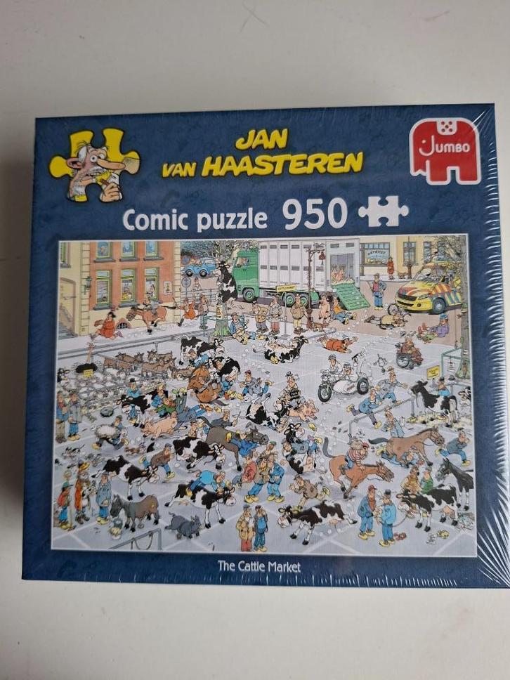 Jan van Haasteren - The Cattle Market (950st), Hobby en Vrije tijd, Denksport en Puzzels, Zo goed als nieuw, Legpuzzel, 500 t/m 1500 stukjes