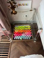 Glazen bijzettafels BOR design The hague 2x, Ophalen, Glas, Minder dan 55 cm, 45 tot 60 cm