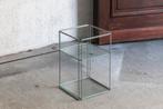 Isocele side table by Max Sauze for Max Sauze Studio, France, Glas, Rechthoekig, 45 tot 60 cm, Minder dan 55 cm