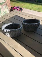 Set van twee bloempotten voor binnen grijs betonlook, Tuin en Terras, Bloempotten, Ophalen of Verzenden, Gebruikt, Binnen