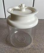 Vintage voorraadpot Tupperware wit, Ophalen of Verzenden, Zo goed als nieuw, Overige materialen, Pot, Bus of Blik