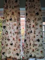 Janneke Brinkman gordijnen, Bloemen en vlinders, 2 stuks, Huis en Inrichting, Stoffering | Gordijnen en Lamellen, Ophalen of Verzenden