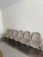 6 stuks stoelen - sklum velvet taupe kleur, Overige materialen, Bruin, Ophalen of Verzenden, Zo goed als nieuw
