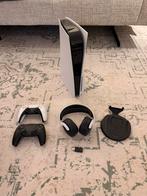Playstation 5 (PS5) met accersoires, Spelcomputers en Games, Spelcomputers | Sony PlayStation 5, Ophalen, Zo goed als nieuw