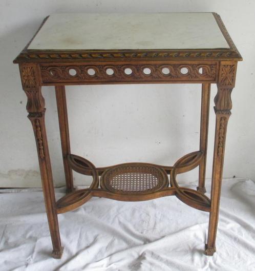 antiek houten Louis16 bijzettafeltje met bladgoud, Antiek en Kunst, Curiosa en Brocante, Ophalen
