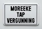Emaille Bord Reclamebord Moreeke Tap Vergunning Bier Reclame, Verzenden, Gebruikt, Reclamebord, Plaat of Schild, Overige merken