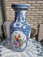 Chinese vaas met paradijs vogels. Hoogte 45 cm., Overige kleuren, Aardewerk of Porselein, Ophalen of Verzenden, Zo goed als nieuw