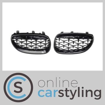 Grill Nieren BMW 5-Serie E60 / E61 Diamant Style Glossy Blac beschikbaar voor biedingen