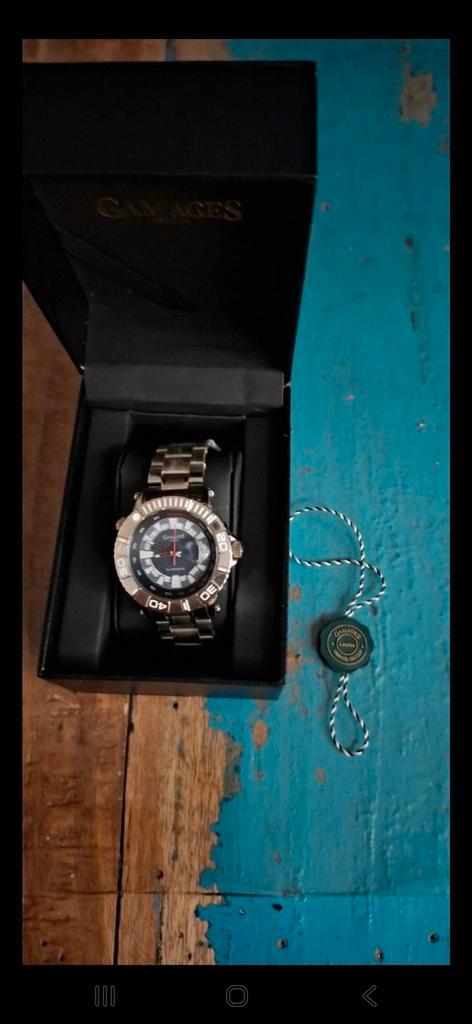 Gamages London Automatic Herenhorloge, Sieraden, Tassen en Uiterlijk, Horloges | Heren, Zo goed als nieuw, Overige merken, Leer