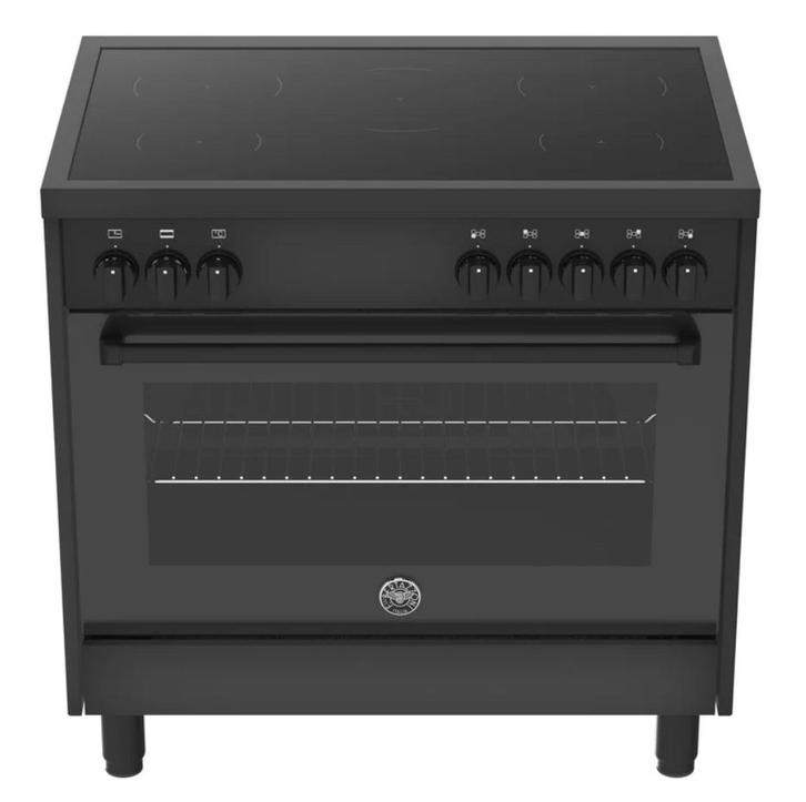 BERTAZZONI INDUCTIE FORNUIS 5 ZONES TRIPLE BLACK, Witgoed en Apparatuur, Fornuizen, Nieuw, Vrijstaand, Inductie, 5 kookzones of meer