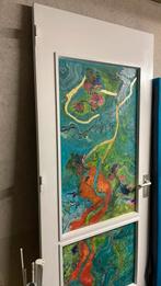Deur met veiligheidsglas  210  bij 87, Antiek en Kunst, Kunst | Schilderijen | Abstract, Ophalen of Verzenden