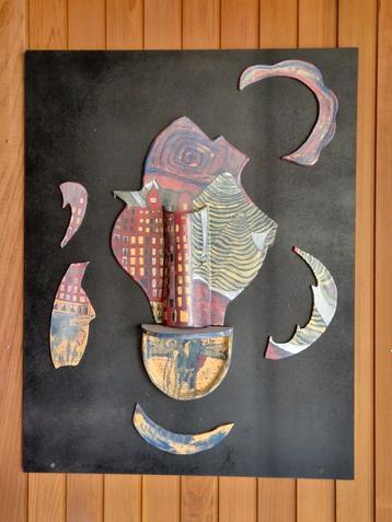 Schilderij/ wandbord van keramiek 70x90 beschikbaar voor biedingen